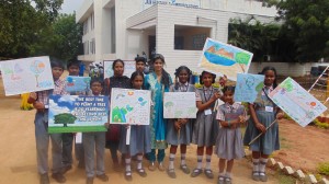 Plantation Drive conducted in the presence Sailaja madam where students went on a rally empowering importance of plants